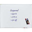 Franken Whiteboard X-tra!Line, Wandmontage im Hoch- & Querformat, Stahl weiß lackiert & Aluminiumrahmen, magnethaftend, Ablageschale, B 1200 x H 900 mm