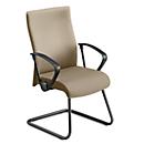 Freischwinger NowyStyl Neo CF, ergonomisch, mit Armlehnen, Sitz- und Rückenpolsterung, Stahl/Polster, B 480 x T 450 x H 465 mm, schwarz-braun