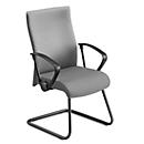 Freischwinger NowyStyl Neo CF, ergonomisch, mit Armlehnen, Sitz- und Rückenpolsterung, Stahl/Polster, B 480 x T 450 x H 465 mm, schwarz-grau