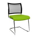 Freischwinger SEAT POINT, Netz, ohne Armlehnen, stapelbar, im 2er-Set, grün