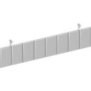 Frontpaneel bureau onder, grijs, B 1600 mm