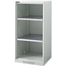 FS shelf cupboard, sheet steel, with ventilation holes, W 545 x D 520 x H 1105 mm, 3 OH, light grey, up to 150 kg