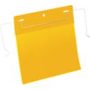 Fundas de documento con arco de alambre, An 210 x Al 148 mm (A5 transversal), 50 unidades, amarillo