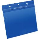 Fundas de documento con arco de alambre, An 297 x Al 210 mm (A4 transversal), 50 unidades, azul