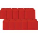 Fundas transparentes Orgatex, A6 transversal, rojo, 10 uds.