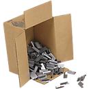 Galvanized closing sleeves for strapping, 13 x 32 x 0.5 mm, slotted, 2000 p.