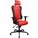 Gaming Stuhl SITNESS RS, 3D-Sitzfläche, Synchronmechanik, Sitzzeit 8 Std., schwarz/rot