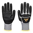 Gants de protection Portwest F13, protection contre les coupures niveau F, étanche, mousse nitrile/fibre de verre, gris-noir, M, 1 paire