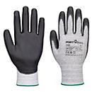 Gants de protection Portwest Grip 13 PU, doublure tricotée, respirant, enduction PU, gris-noir, XL, 12 paires