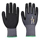 Gants de protection Portwest SG Grip15 Eco, structure Micro-Cup, compatible écran tactile, respirant, mousse de nitrile micro/ PET recyclé, S, gris-noir, 12 paires