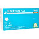 Gants jetables Medi-Inn® PS Nitril White Plus, pour gauche/droite, non poudrés, non stériles, adaptés aux personnes allergiques, taille XL, nitrile, blanc, 100 pièces