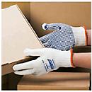 Gants tricotés en coton Cappella 7, tricoté sans couture, picots en vinyle, 12 paires, taille M