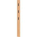Garderobenpaneel 3728, MDF melaminharzbeschichtet, 3 ausklappbare Haken, ca. B 150 x T 30 x H 1700 mm, Eiche