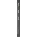 Garderobenpaneel Susanna, Wandmontage, 3 Klapphaken, bis 5 kg, B 150 x T 30 x H 1700 mm, MDF, graphit hochglanz