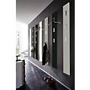 Garderobenpaneel Susanna, Wandmontage, 3 Klapphaken, bis 5 kg, B 150 x T 40 x H 1700 mm, MDF, schwarz matt