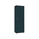 Garderobenschrank, 1-türig, B 60 cm, 5OH, graphit