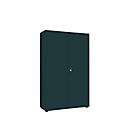 Garderobenschrank, 2-türig, B 100 cm, 5OH, graphit