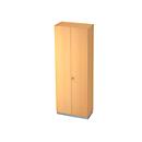 Garderobenschrank, links Ablagen, B 800 x T 420 mm, Buche-Dekor