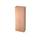 Garderobenschrank Topas Line, 6 Ordnerhöhen, abschließbar, B 800 x T 420 x H 2156 mm, Nussbaum