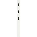 Garderobepaneel 3728 - MDF melaminehars gecoat - B 150 x D 30 x H 1700 mm -3 uitklapbare haken - wit