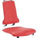 Garnissage de rechange Sintec, avec soutien lombaire, similicuir, Stamskin Top rouge