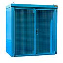 Gasflaschencontainer BAUER GFC-B M1, B 1175 x T 2120 x H 2265, für 28 Gasflaschen, feuerbeständig, abschließbar, blau