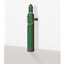 Gasfles wandhouder, staal, B 195 x D 130 x H 60 mm, 1 fles Ø 140 mm, met kettingslot