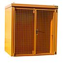 Gasflessencontainer BAUER GFC-B M2, B 1570 x D 2125 x H 2265, voor 35 gasflessen, brandwerend, afsluitbaar, oranje