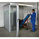 Gasflessencontainer voor 60 flessen, met dak