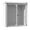 Gasflessenhouder BAUER GFC-B M1, B 1175 x D 2120 x H 2265, voor 28 gasflessen, brandwerend, afsluitbaar, wit