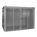 Gasflessenhouder BAUER GFC-B M5, B 2175 x D 3125 x H 2270, voor 96 gasflessen, brandwerend, afsluitbaar, grijs