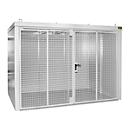 Gasflessenhouder BAUER GFC-B M5, B 2175 x D 3125 x H 2270, voor 96 gasflessen, brandwerend, afsluitbaar, wit