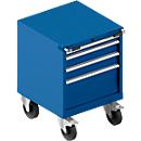 Gaveta SSI SCHÄFER com rodízios 18- 27, 4 gavetas, 75 kg ou 200 kg, W 411 x D 572 x H 770 mm, várias cores