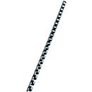 GBC® inbindruggen, plastic, Ø 10 mm, 100 stuks, zwart