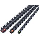GBC® inbindruggen, plastic, Ø 19 mm, 100 stuks, zwart