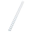 GBC® inbindruggen, plastic, Ø 25 mm, 50 st., wit