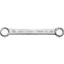 Gedore Doppelringschlüssel 4, SW 22 x 24 mm, Länge 233 mm, CV-Stahl, gerade, Zwölfkant mit UD-Profil