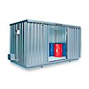 Gefahrstoffcontainer ST 1350 SAFE Tank, verzinkt, B 4050 x T 2170 x H 2300 mm, 1040 l, aktive Lagerung, temporärer explosionsgeschützter Lüfter