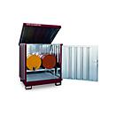 Gefahrstoffdepot Safe Master, Typ SM 4, Kapazität 4 x 200 l Fässer stehend, WGK 1-3, verzinkt und lackiert