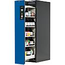 Gefahrstoffschrank Asecos V-LINE, Typ 90, 1 Vertikalauszügen, Anthrazitgrau/Enzianblau