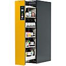 Gefahrstoffschrank Asecos V-LINE, Typ 90, 1 Vertikalauszügen, Anthrazitgrau/Goldgelb
