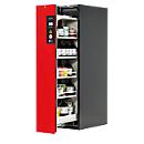 Gefahrstoffschrank Asecos V-LINE, Typ 90, 1 Vertikalauszügen, Anthrazitgrau/Verkehrsrot