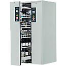 Gefahrstoffschrank Asecos V-LINE, Typ 90, 2 Vertikalauszügen, lichtgrau/lichtgrau