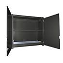 Geïsoleerde rekkenbak BAUER CEH 36-2, staal, dubbele vleugeldeur, B 3850 x D 1500 x H 3550 mm, grijs