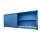 Geïsoleerde rekkenbak BAUER CEH 81-2, staal, schuifdeur, B 8400 x D 1550 x H 3190 mm, blauw