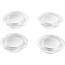 Gekleurde design-magneten, 4 st., wit