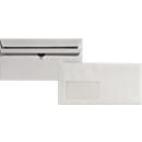 Gerecycleerde enveloppen, staand, 100 x 220 mm (DL), 75 g/m², met venster, zelfklevend, 1000 stuks