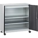 Gereedschapskast, met 4 wielen, 2 legplanken &amp; 1 lade, cilinderslot, B 1000 x D 500 x H 1000 mm, plaatstaal, lichtgrijs/antraciet
