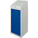 Gereedschapskast met schrijftafel, draaideur, 2 legborden, 1 lade, B 500 x D 500 x H 1200 mm, afsluitbaar, lichtgrijs/blauw 