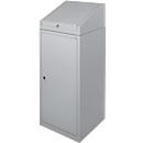 Gereedschapskast met schrijftafel, draaideur, 2 legborden, 1 lade, B 500 x D 500 x H 1200 mm, afsluitbaar, wit aluminium 